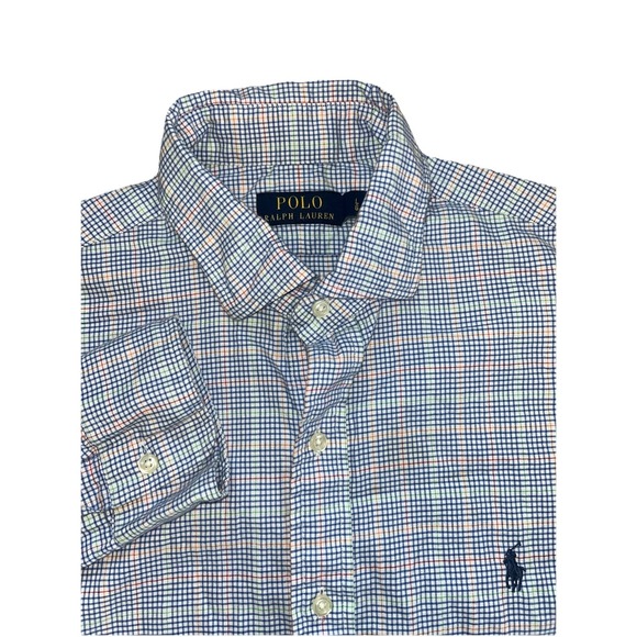 Polo Ralph Lauren‎ Multicolored Checkered L/S Button Down Shirt Men's Large - Picture 1 of 9